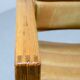 Set of Camel Leather Cubic Pinewood Side Chairs by Ate van Apeldoorn 1970s