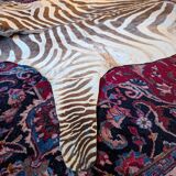 Real zebra skin rug
