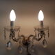 Two sconces 2 glass lights and crystal stamps