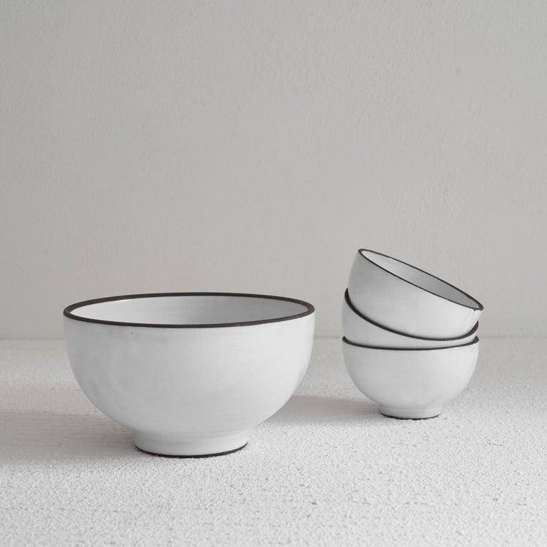 Set of studio pottery bowls mid-century, 1960s