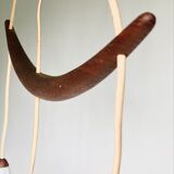 Opaline lamp and teak by Uno and Östen Kristiansson for Luxus