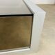 Aluminum and smoked glass coffee table, 1970s