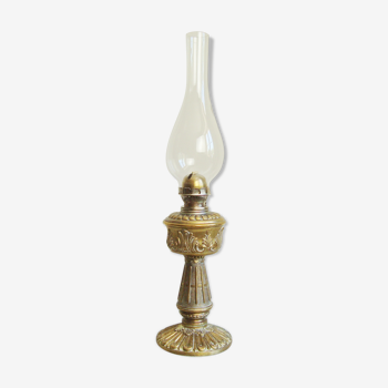 Vintage oil lamp GADA Italy in gold metal