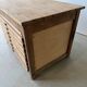 Low workshop cabinet with 8 drawers in solid wood, printing style.