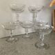 Set of 6 chiseled glass champagne coupes