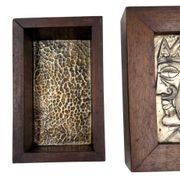 Mid-century rare Smoking Set, ashtray and cigars box, Italy 1950s