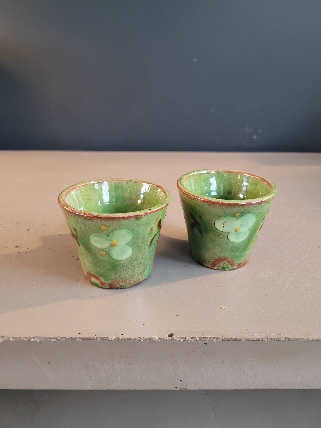 Pair of ceramic coffee cups