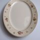 Vintage oval plate Salins model Simone beige with flowers