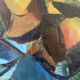 Abstract composition, oil on canvas signed Nantois or