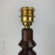 French wood turned table lamp in the style of Charles Dudouyt, 1950s