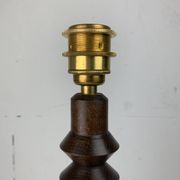 French wood turned table lamp in the style of Charles Dudouyt, 1950s