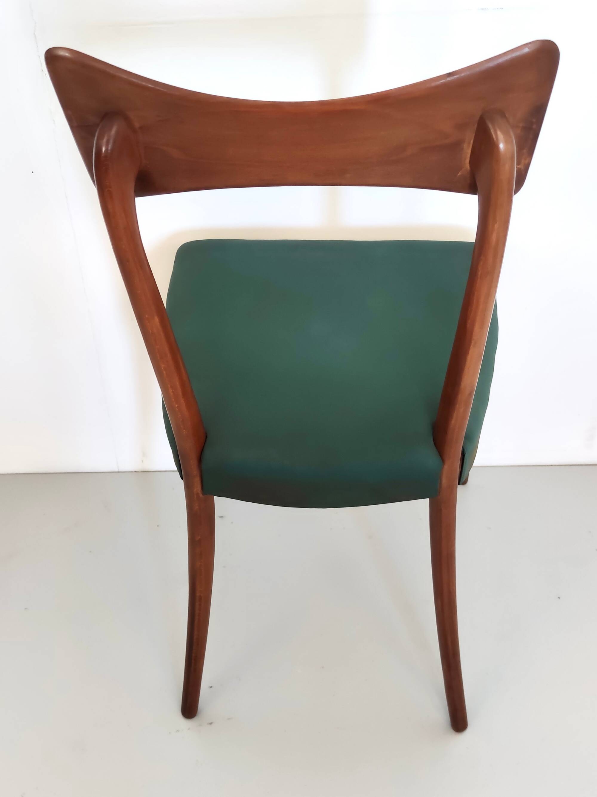 Pair of Green Side Chairs attributed to Ico Parisi for Ariberto Colombo