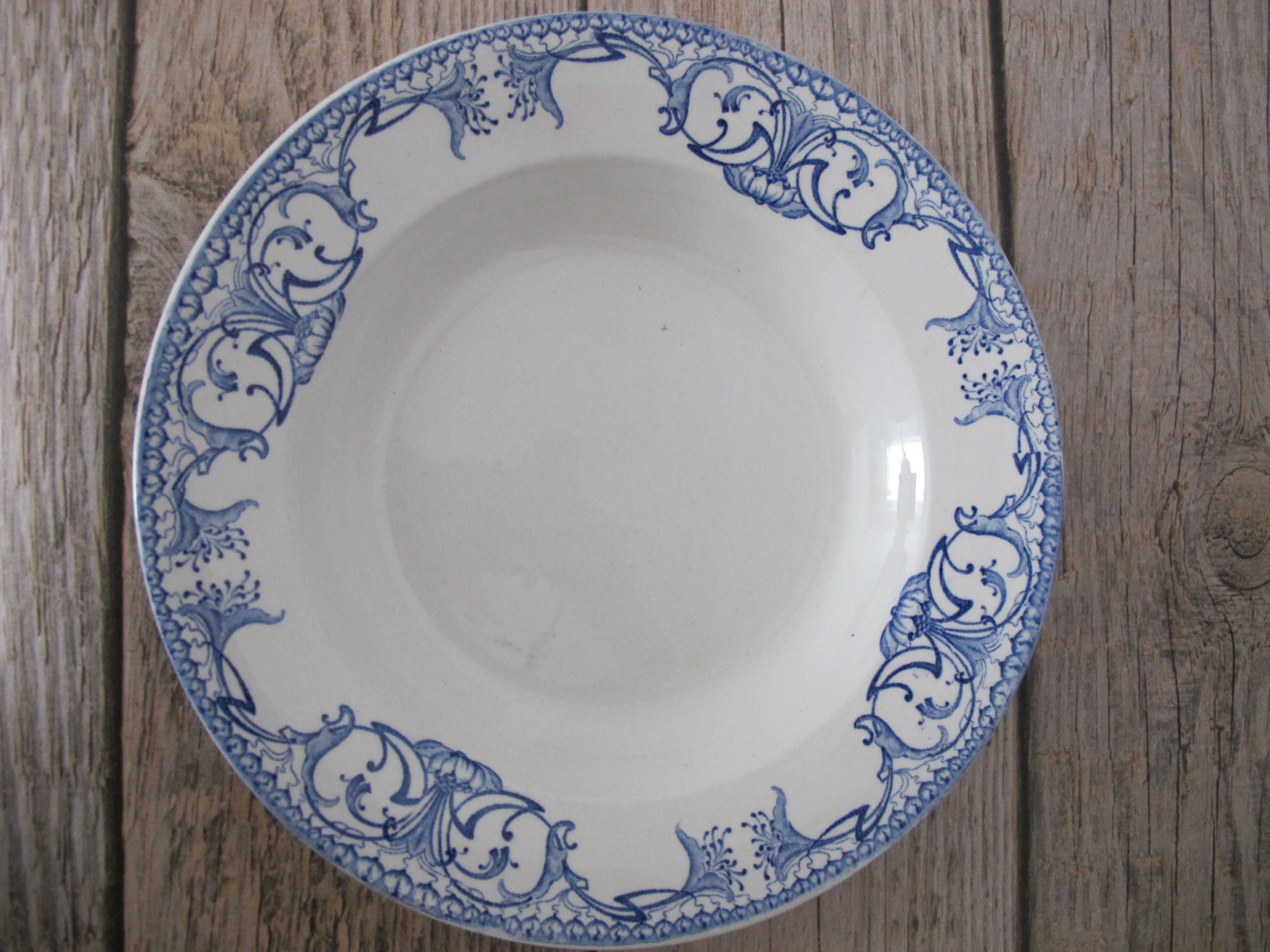 6 hollow plates in iron earth from Digoin Sarreguemines.