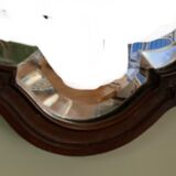 Old mahogany mirror, beveled glass, 43x40cm