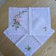 Duo of Haute Couture table Valombreuse Paris Old green rose pattern