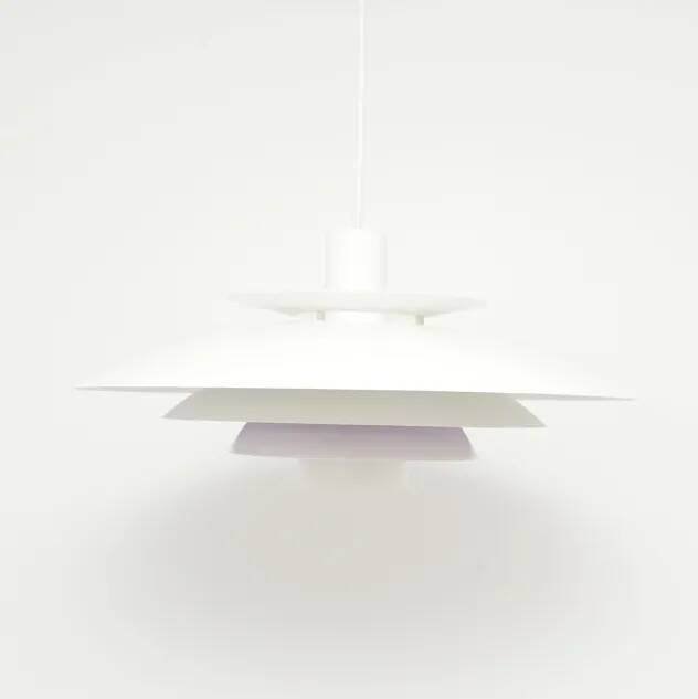 White Scandinavian Form Light lamp, 1970s