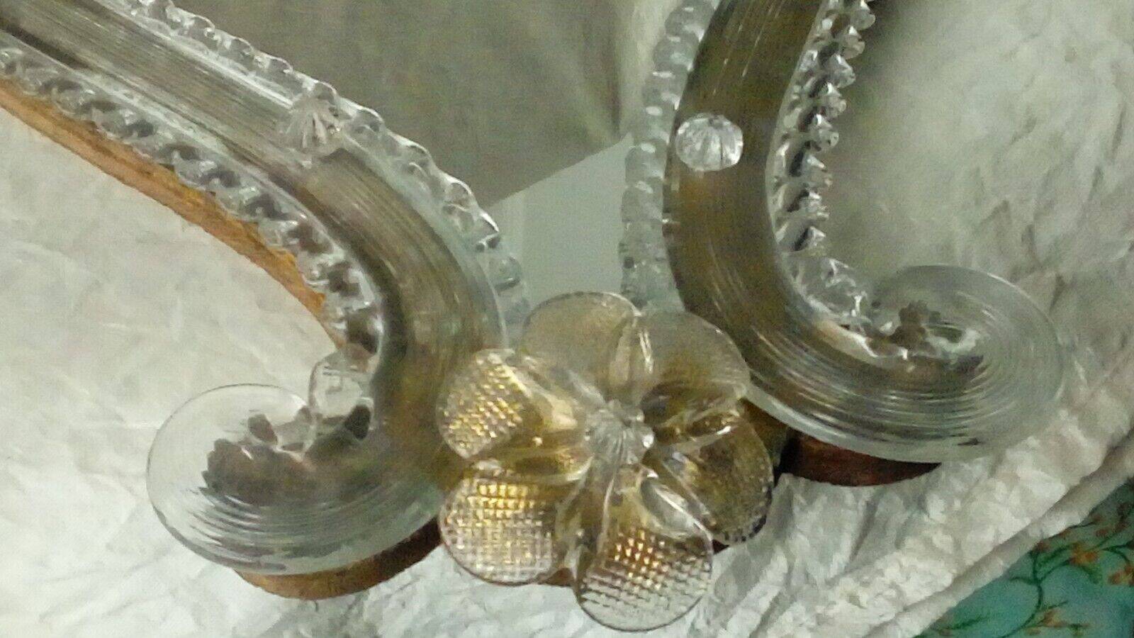 Venetian wall mirror in murano glass on wood 50s-60s