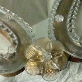 Venetian wall mirror in murano glass on wood 50s-60s