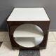 Space age cubic table in brown and white 1970s