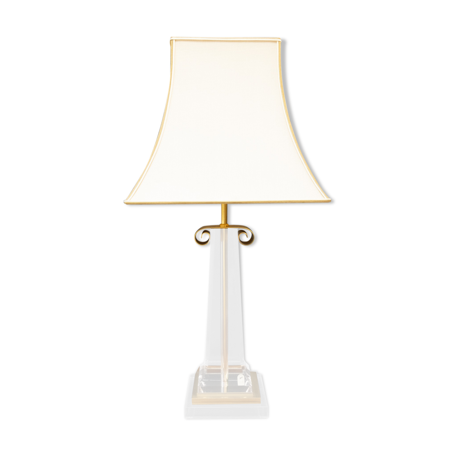 Les arcades lucite gold-plated brass table lamp