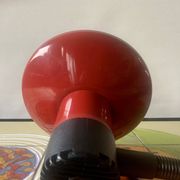 Vintage red and black metal desk lamp