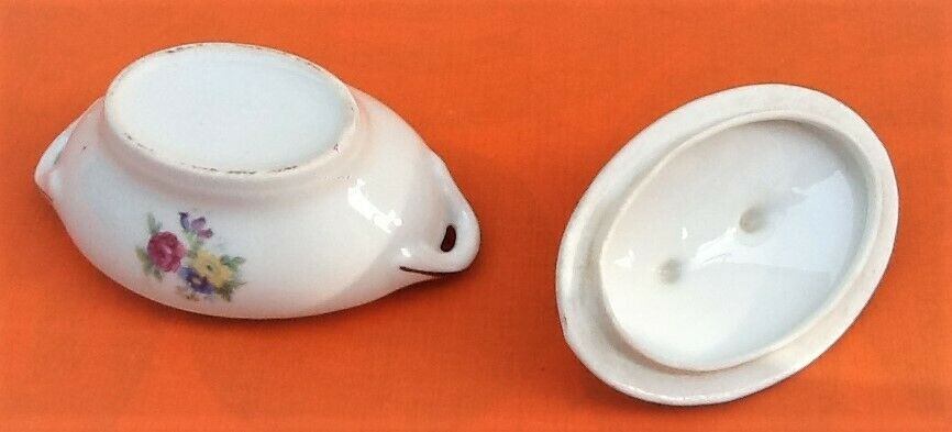 Old soup bowl porcelain foral decoration