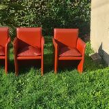 Set of 3 armchairs "401 break" by Mario Bellini for Cassina