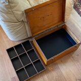 Vintage wooden toolbox chest