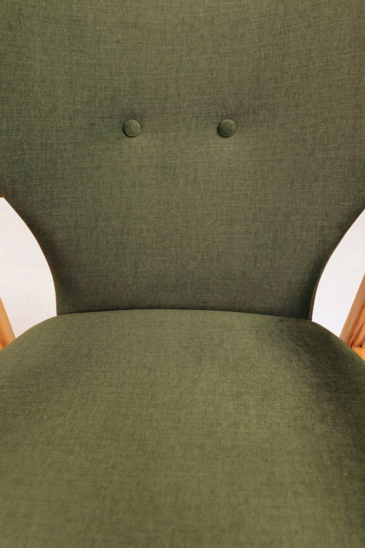 Pair of longue chairs royal green velvet by Ikea