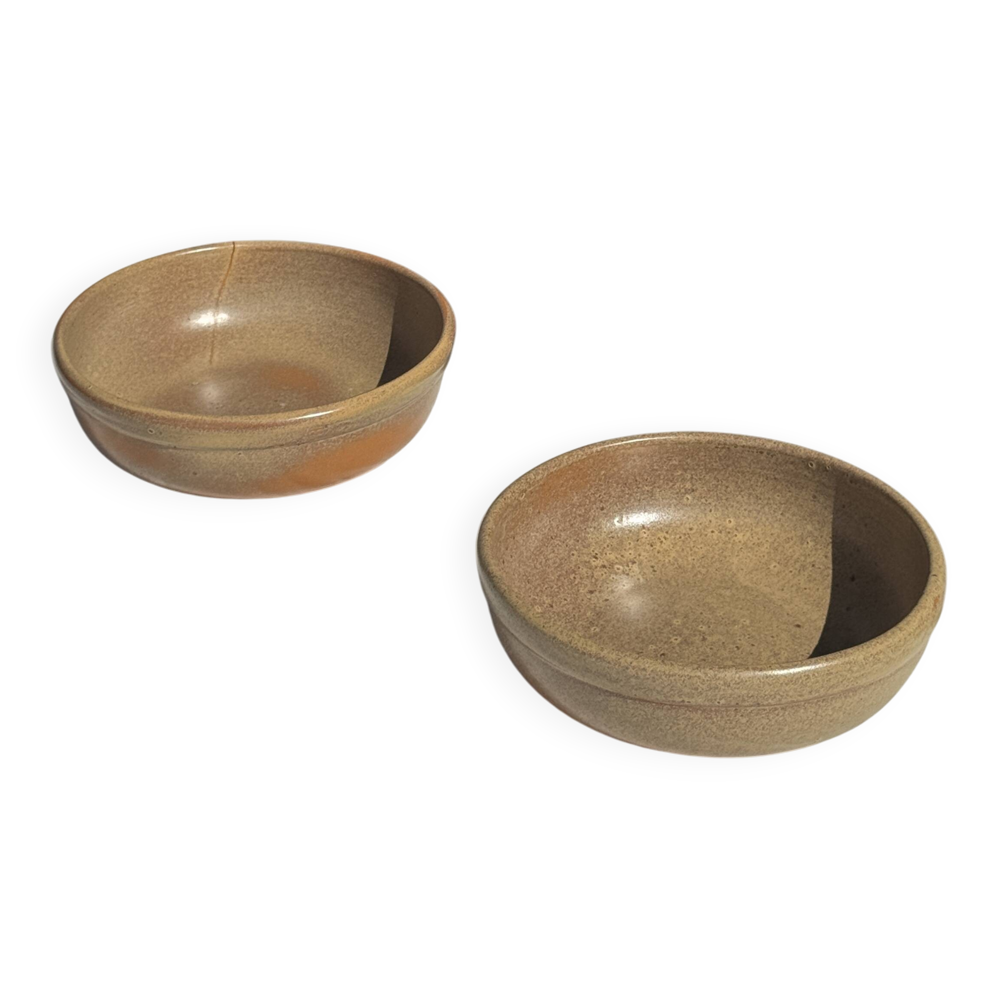 Lot de 2 bols bord épais dont un avec cheveu D17