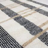 White Moroccan Rug - Modern Handwoven Living Room Rug 150/250cm