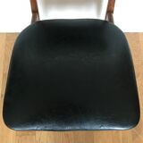 Chair in wood and leatherette