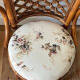 Fauteuil en rotin années 80