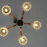 Scandinavian chandelier with five arms of light