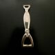 6 Silea knife holders in silver-colored metal stirrup shape