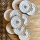 Set of 10 vintage flat plates