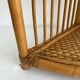 Vintage bamboo and rattan corner shelf