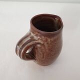 Petit Pichet / pot à lait en céramique Signé Roger Jacques (grès de puisaye)