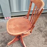 Vintage wooden antique office chair