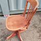 Vintage wooden antique office chair