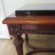 Coffee table - black marble top - Louis XIII style - H-shaped crossbar base
