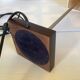 Bellino Italy square wood and metal lamp