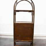 Bookcase in bamboo and caning