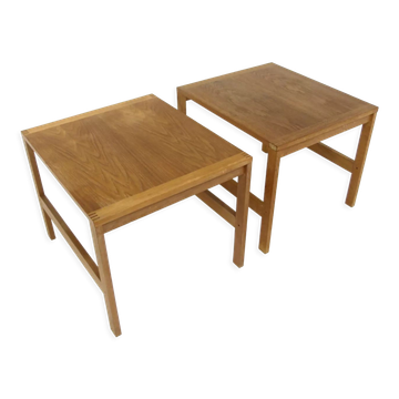 Set de 2 tables de chevets, Ole Gerlev Knudsen et Torben Lind, France & Søn, Danemark, 1960