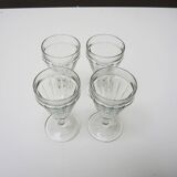 4 anciens verres à liqueur de style bistrot