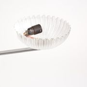Vintage ceiling light in chrome and glass, Czechoslovakia 1950s