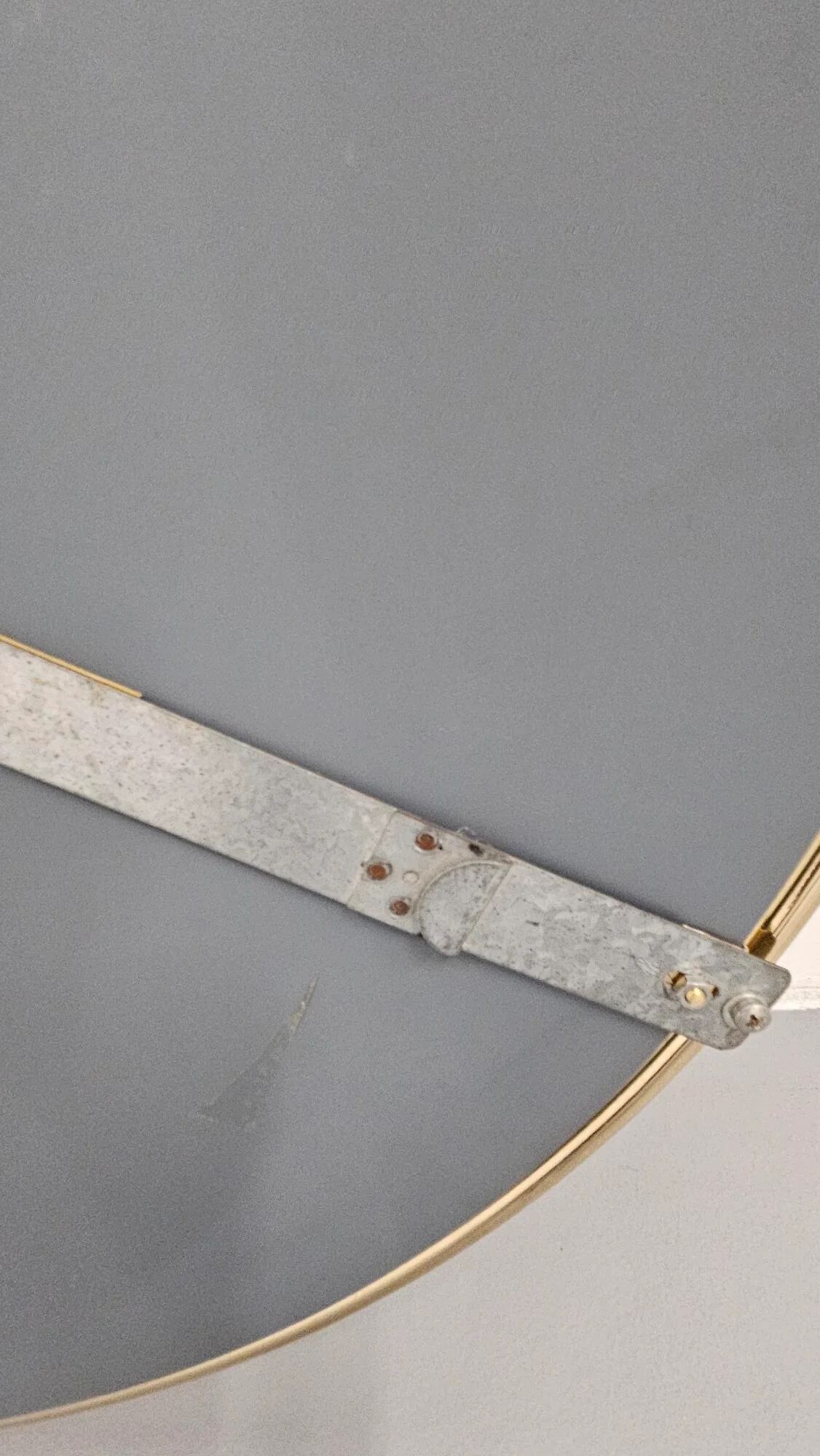 Italian 1960s solid brass wall mirror with original patina – Milan nightlife provenance