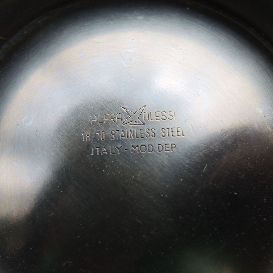 Ancienne coupe à punch en inox Alessi Alfra