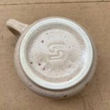 Old tea coffee service sarreguemines ceramic beige vintage