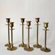 6 german brass candleholders
